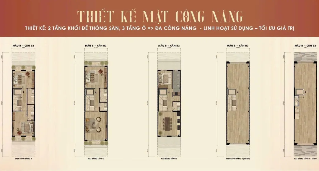 Sơ đồ phân lô chi tiết diện tích shophouse Nam Mon Square mặt đường QL1A